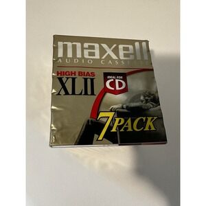 Maxell XLII 110 High Bias Cassette Tape Sealed 7 Pack